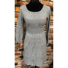 American Eagle Outfitters Gray Knit Fair Isle Sweater Dress XS
