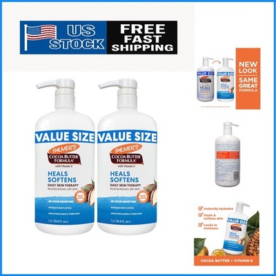 Cocoa Butter Body Lotion 33.8oz - Long-Lasting Moisture & Vitamin E Benefits