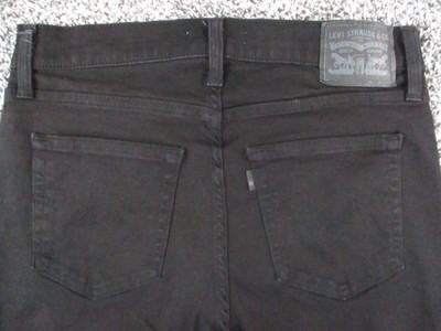 Levis 724 High Rise Straight Crop Jeans Womens 30 Black Slim Stretch Denim 30x26
