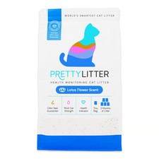 PrettyLitter Non-Clumping Health Monitoring Cat Litter, Lotus Flower Scent, 8 lb