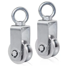 Cable Pulley Wheel Stainless Steel Swivel Pulley Block Silence Rotation Traction