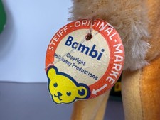 Steiff 7422,00  süßes Bambi Reh 22cm stehend Samt hellbraun TOP