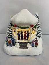 Thomas Kinkade Teleflora 2023 Sweet Sounds Of Christmas Lighted  Carolers Gazebo