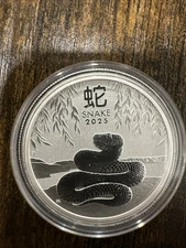 2025 Australia Lunar Year of the Snake 1/2 oz .9999 Silver Coin – 50c – BU