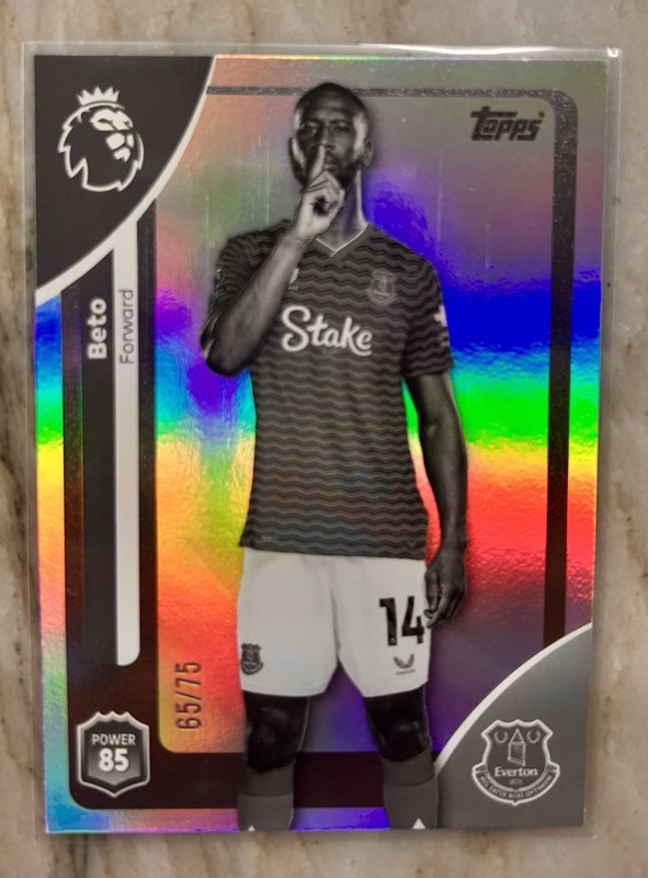 2025-26 Topps Premier League EPL - Beto #140 Black & White Rainbow /75