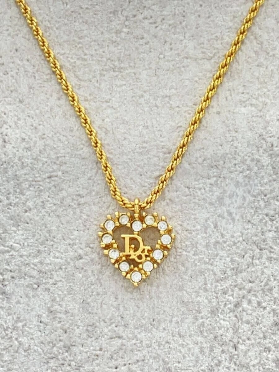 Collier Christian Dior    Haut femme strass GLD