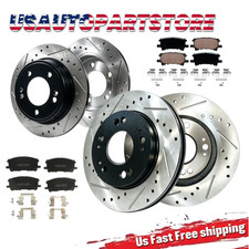 12.56 Inch Front Rear Drilled Slotted Brake Rotors Pad For 2004-2006 Lexus Rx330 12.56 Inch Front Rear Drilled Slotted Brake Rotors Pad For 2004-2006 Lexus Rx330