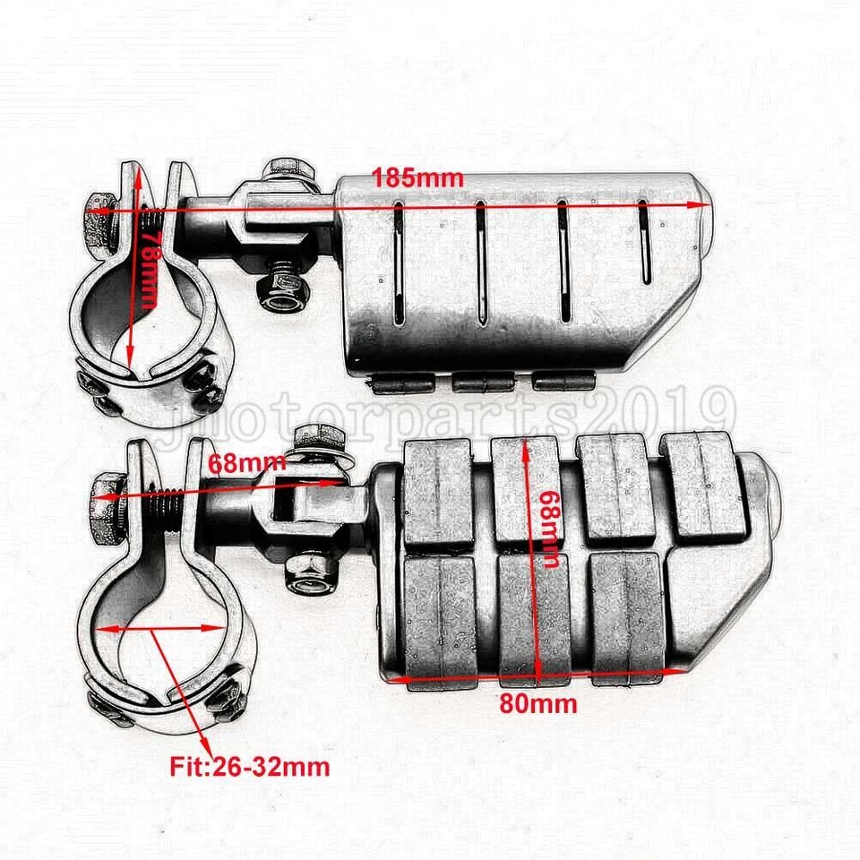 2 clavijas de pie de carretera montaje de pedal para Honda VTX1300 1800 Magna 750 Nighthawk Foto 2 de 4