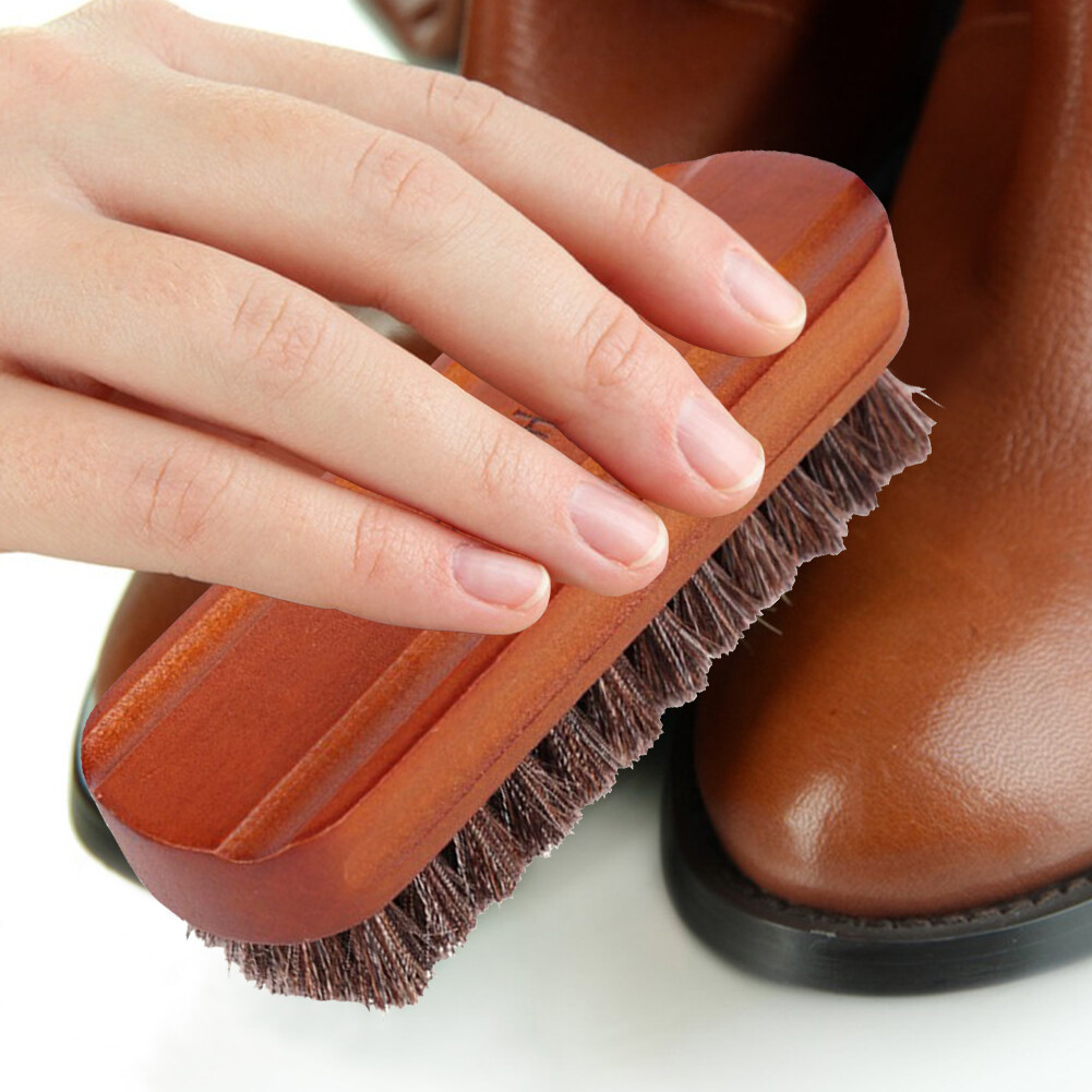HOT Brush Kit Horsehair Boot Brush Boot Brush 2-Piece Horsehair