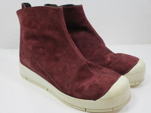 Stivali donna A7EIJE scamosciati con zip/alto prugna bordeaux - taglia M - Foto 1 di 10