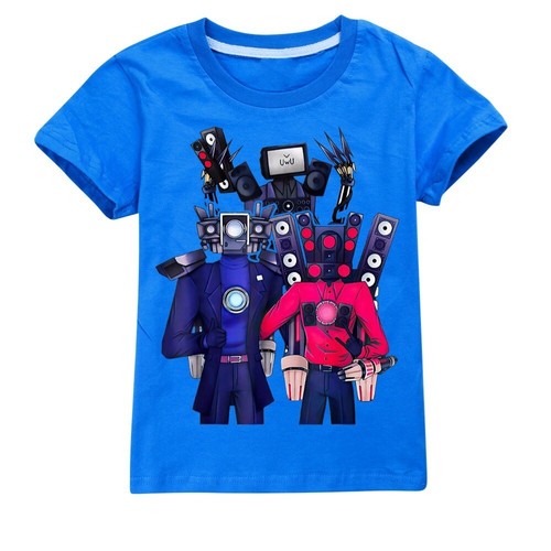 5-13 year old boy T-shirt Skibidi Toilet fashionable 100% pure cotton T-shirt - Picture 15 of 26