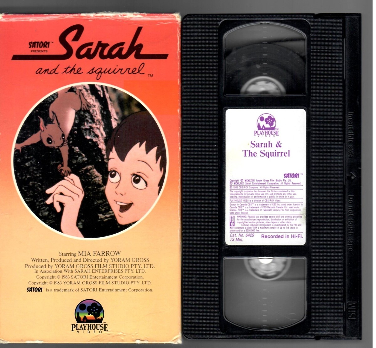 Sarah and the Squirrel (VHS) 1982 Family movie - Mia Farrow