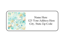 30 Blue Beach Starfish PERSONALIZED RETURN ADDRESS LABELS 1 in X 2 5/8 GLOSSY