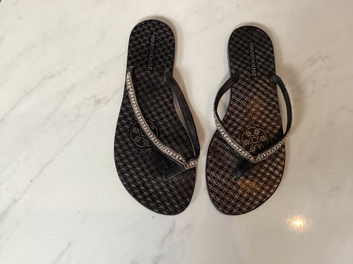 Warehouse Ladies Sequined Flipflops Size 5