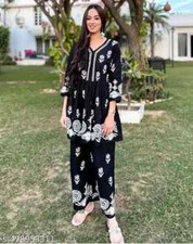 Designer Embroidered Rayon Co-Ord Set for women