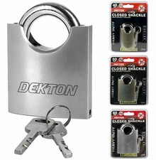 Security Padlock Steel Closed Shackle 2 Keys 40mm 50mm Or 60mm Satin Lock DT7016