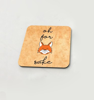 Oh For Fox Sake Funny Quote Cup Coasters Dining Table Cork Board Ebay