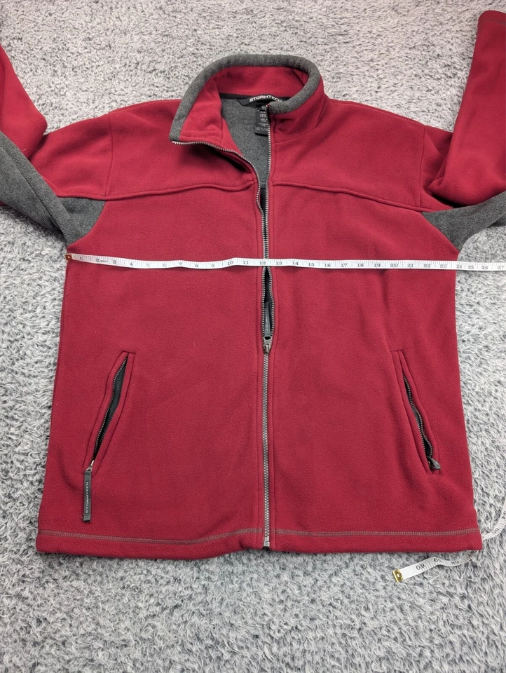Chaqueta Stormtech Adulto Grande Roja Gris Vellón Cremallera Exterior Nieve Aislante Hombres Foto 3 de 4