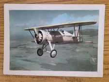 1930 COLORED PHOTO..AVIATION U.S. NAVY BIPLANE FLEET AIR BASE FLYING OVER HAWAII