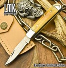 LMK Handmade Twist Damascus Folding Knife Bone Slip Joint Lock Hiking Rare