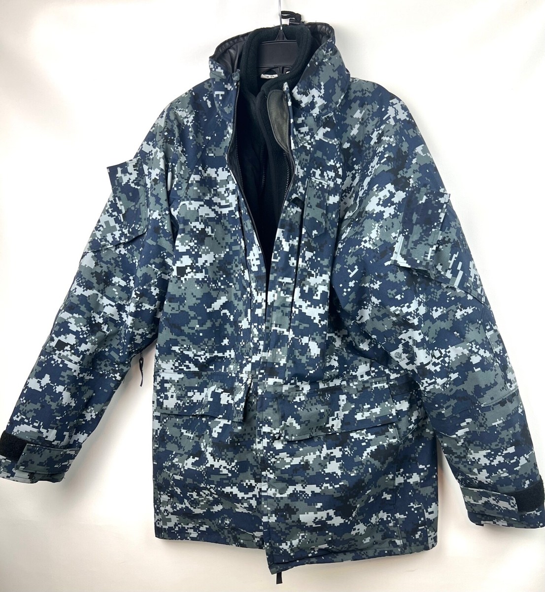 USN Navy Working Uniform NWU Type I Blue Gore-Tex Parka & Liner