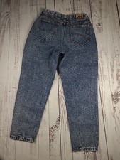 VINTAGE LEE MOM JEANS ACID WASHED 80'S MADE IN USA WOMEN'S PETITE SIZE 14 P