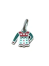 Brighton  Charm- Ugly Christmas Sweater- red green white silver- hearts