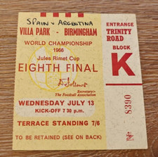 Ticket 1966 Spain vs. Argentina World Cup