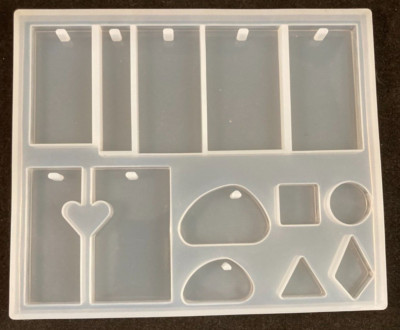 Pendant/Keychain/Tag Mold - Epoxy Resin Silicone Mold - Approx. 5 3/4'' x 4 3/4''