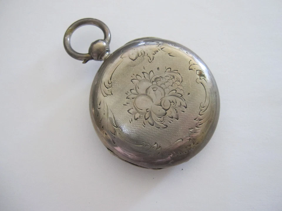 Antiguo reloj de bolsillo Robert Roskell completo joya patente palanca estuche ornamentado funciona Foto 2 de 4