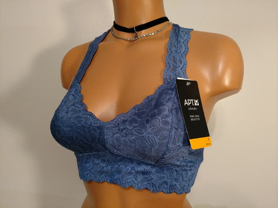Apt 9 без подкладки Wirefree кружевной спортивный бюстгальтер, ZA71B200Z, лунный синий, средний - Изображение 2 из 4