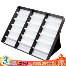 18 Slots Eyeglasses Storage Box Sunglasses Organizer Display Case Glasses Holder