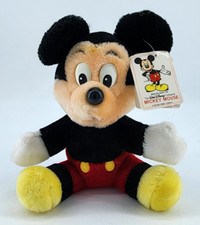 VTG 80s Mickey Mouse Plush Disneyland Walt Disney World Soft Toy With Tag