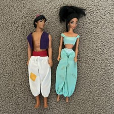 MATTEL Vintage ALADDIN 1968 Jasmin 1966 DOLLS Purple DRESS White COSTUME GUC.