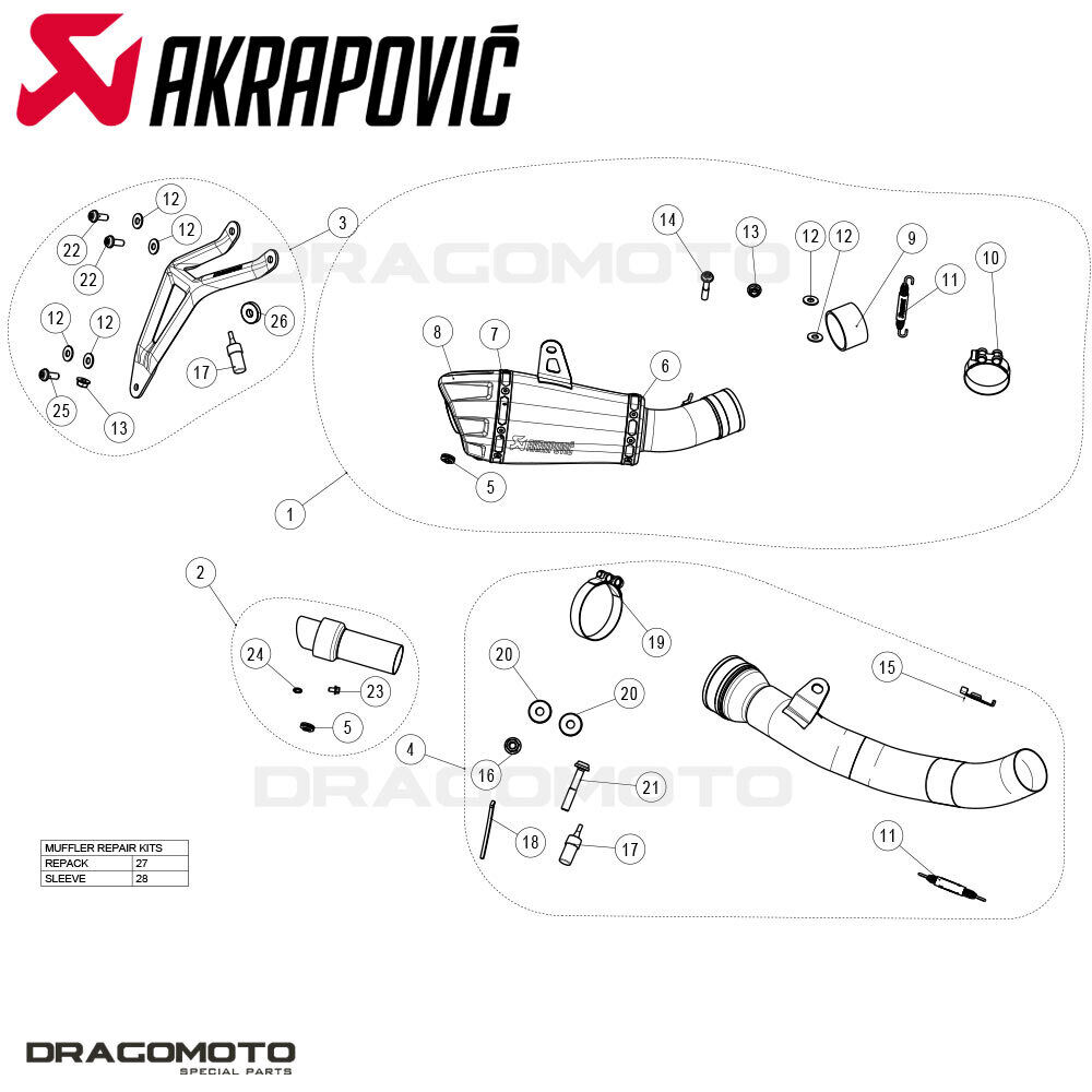 KAWASAKI ZX-10 R 2021-2023 Exhaust AKRAPOVIC Titanium Black KAWASAKI ZX-10 R 2021-2023 Exhaust AKRAPOVIC Titanium Black
