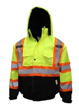 New York Hi-Viz Workwear WJX7012 Men's ANSI Class 3 High Visibility Bomber Safet