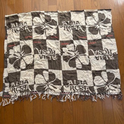 Alba Rosa  Hibiscus Stoles Shawl Scarf Khaki color used