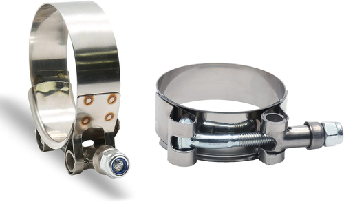 2 pz 1 morsetti tubo bullone a T 3/4 pollici per gamma 51-57 mm, acciaio inox - Foto 8 di 12