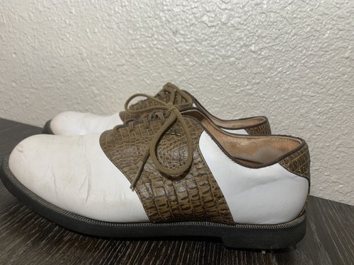 ADIDAS SADDLE COMP GOLFSHOE 676741 WHITE COFFEE 10.5M Rare 2002! 791003 Great Sh - Picture 4 of 4