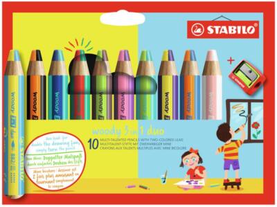 STABILO Multitalentstift woody 3 in 1 duo, 10er Karton-Etui