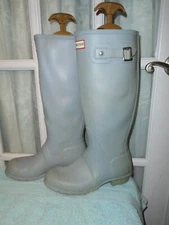 HUNTER Original Tall Rain Boots in Light Blue Women's size US 6 EU 37 UK 4