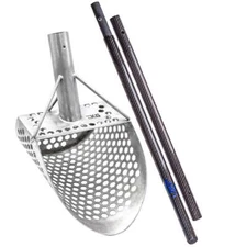 CKG 9 X 6 STAINLESS SAND SCOOP HEXAHEDRON HOLES WITH CARBON FIBER HANDLE
