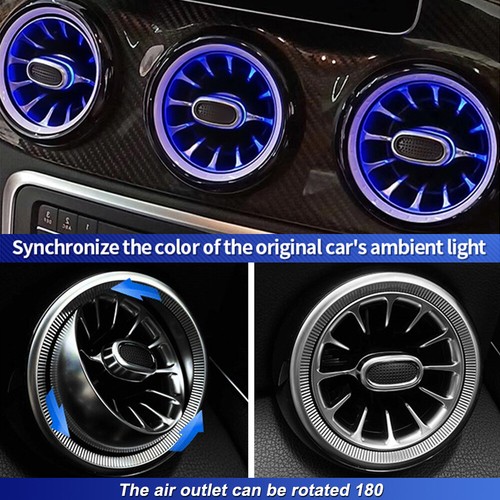 For Mercedes-Benz CLA W117 12 Colors Air Vent Ambient Light Atmosphere Lamp Trim - Afbeelding 5 van 15