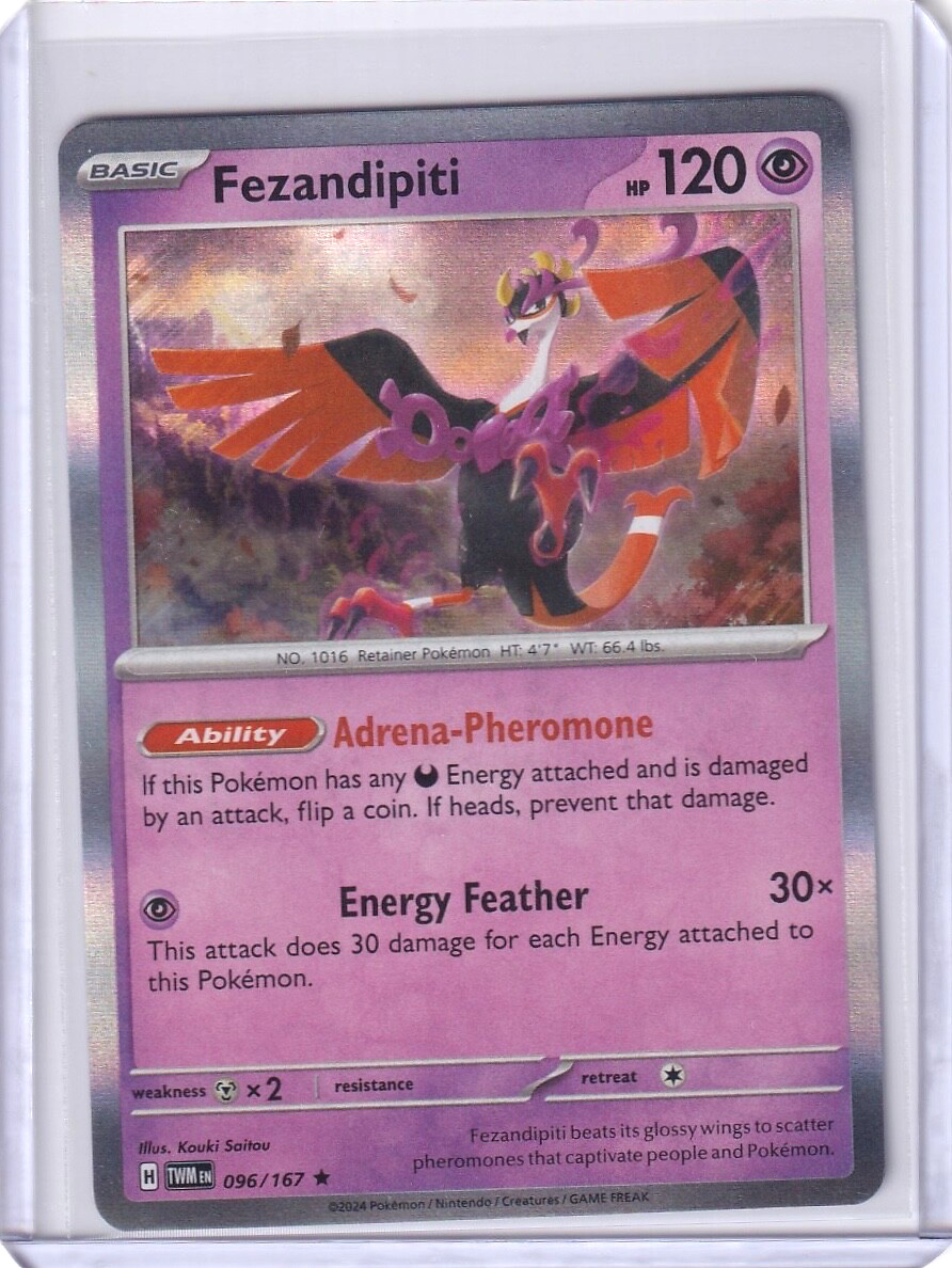 Fezandipiti Holo Rare #96 Pokemon Twilight Masquerade 2024 TCG