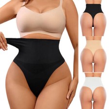Women High Waist Tummy Control Thong Butt Lifter Body Shaper Shorts US