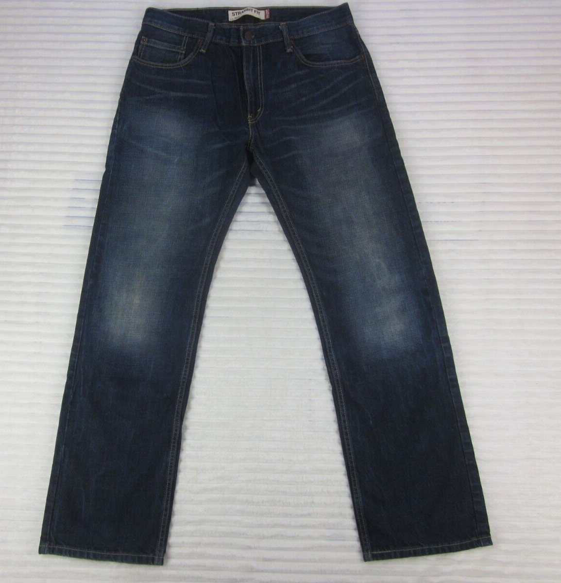 リーバイスジーンズ 505 W33 L32 Levi's 505 Jeans Mens W33 L32 Straight Regular Fit Dark Wash Blue