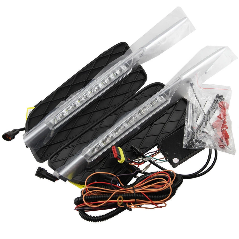 Luces antiniebla diurnas LED DRL para parachoques delantero para BMW E70 X5 SUV 2007-2009 Foto 2 de 4