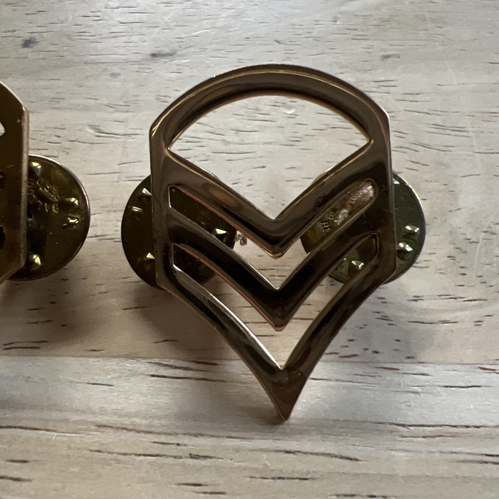 Vintage Military Army Sargent Stripes Pins