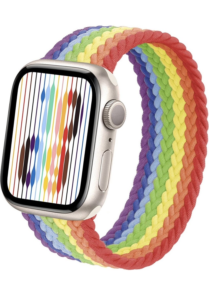 【LLOYD】Apple Watch l Strap 40(38)mm Zigzag Chevron Rainbow Print, Apple Watch Band ( 38mm / 40mm