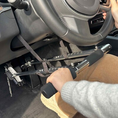 Car Hand Controls Device for Disabled Drivers, Portable Drive Assist, Black/Gray